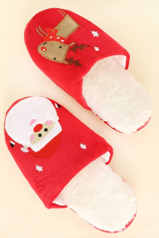 Christmas Suedette Faux Fur Lined Slippers - Purses & Pearls