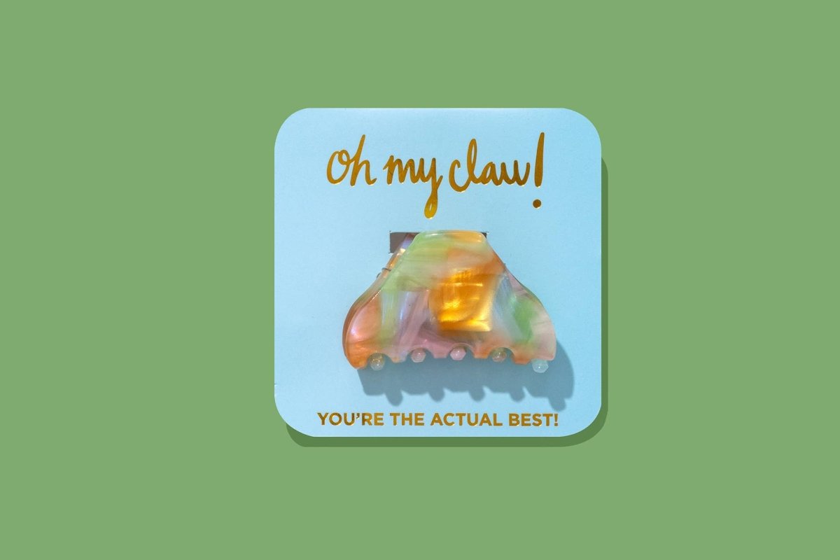 Claw Hair Clip Affirmation Card - "You're the Actual Best!" - Purses & Pearls