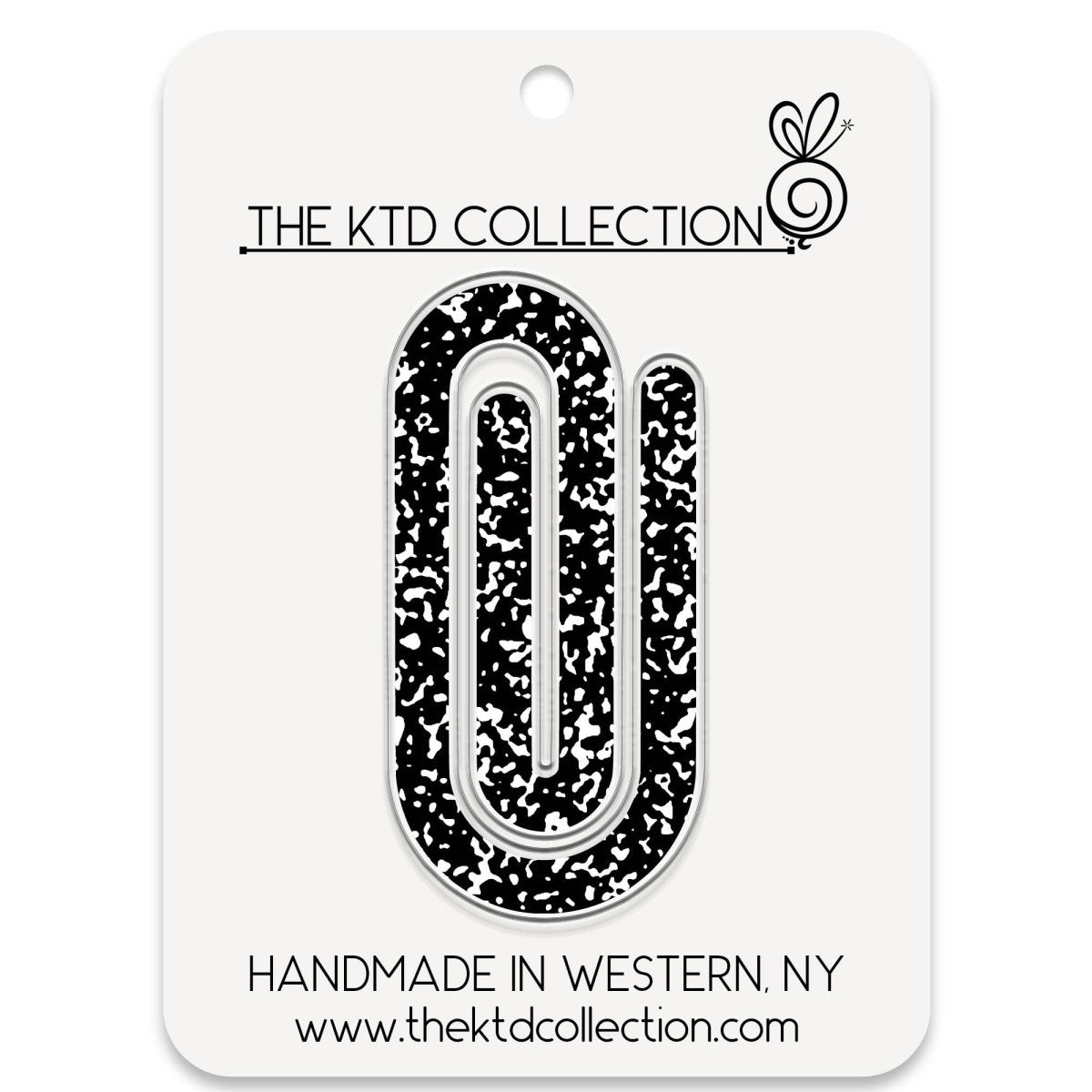 Composition Notebook Pattern Jumbo Acrylic Paper Clip - Purses & Pearls