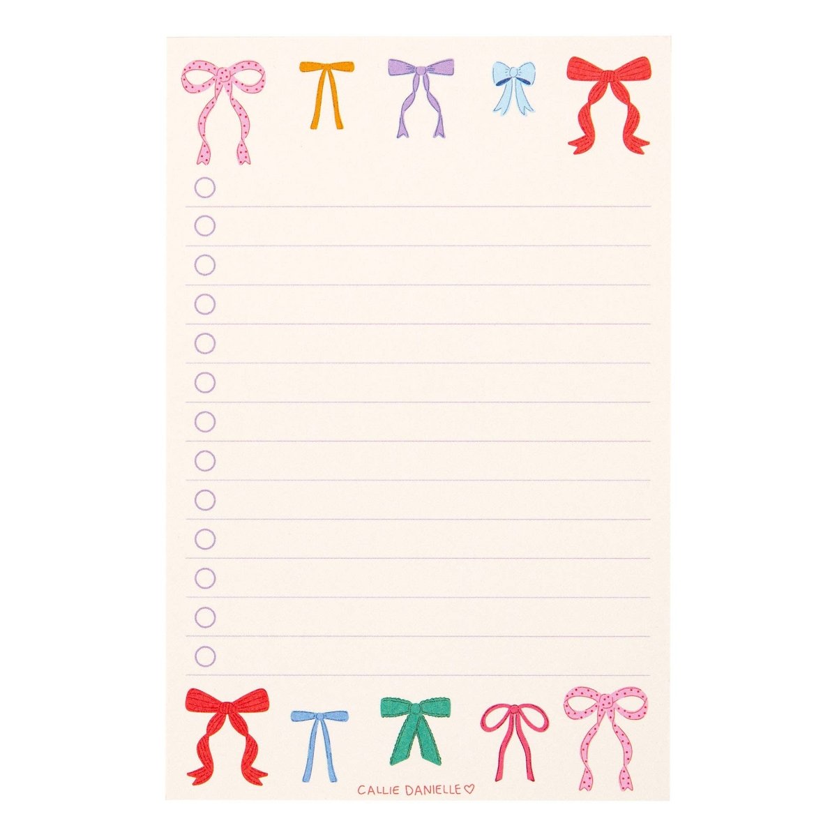 Coquette Bows To Do List Notepad - Purses & Pearls