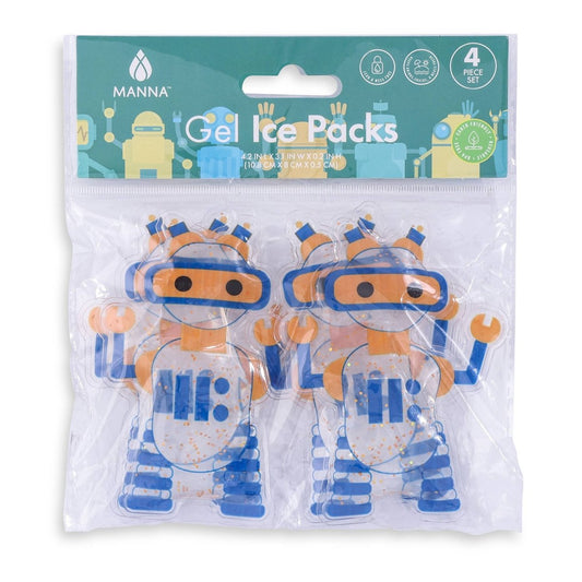 Core Home - Set of 4 Gel Ice Packs - Robot - Purses & Pearls