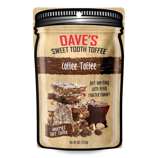 Dave's Sweet Tooth Chocolate Toffee - Coffee Toffee Pouch - Purses & Pearls