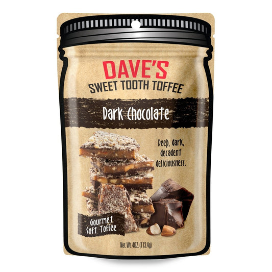 Dave's Sweet Tooth Chocolate Toffee - Dark Chocolate Pouch - Purses & Pearls