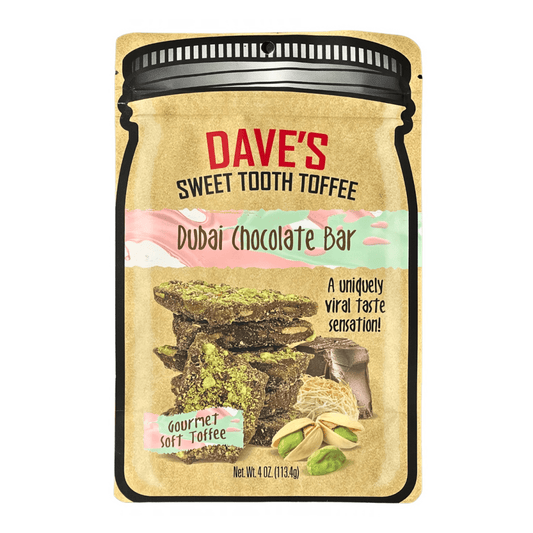 Dave's Sweet Tooth Chocolate Toffee - Dubai Chocolate Bar - Purses & Pearls