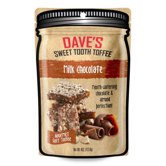 Dave's Sweet Tooth Chocolate Toffee - Milk Chocolate Pouch - Purses & Pearls