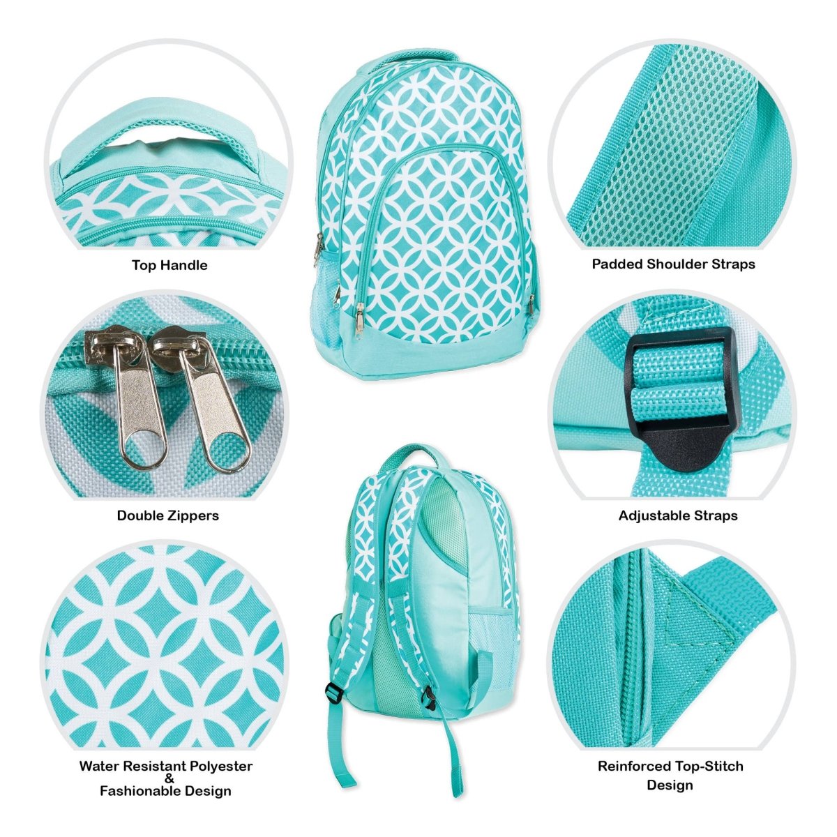 Diamond Pattern Backpack & Lunchbag Set - Purses & Pearls