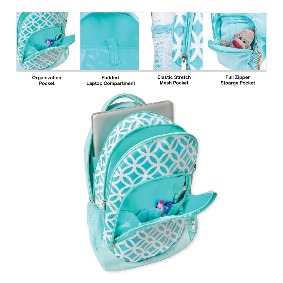 Diamond Pattern Backpack & Lunchbag Set - Purses & Pearls