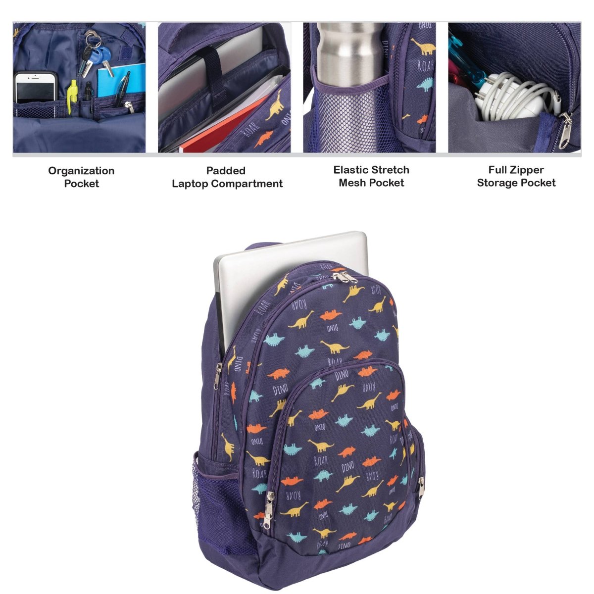 Dino Pattern Backpack & Lunchbag Set - Purses & Pearls