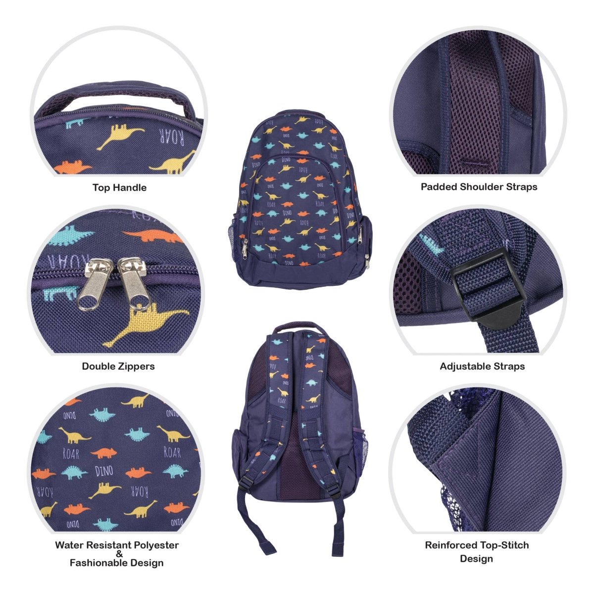 Dino Pattern Backpack & Lunchbag Set - Purses & Pearls