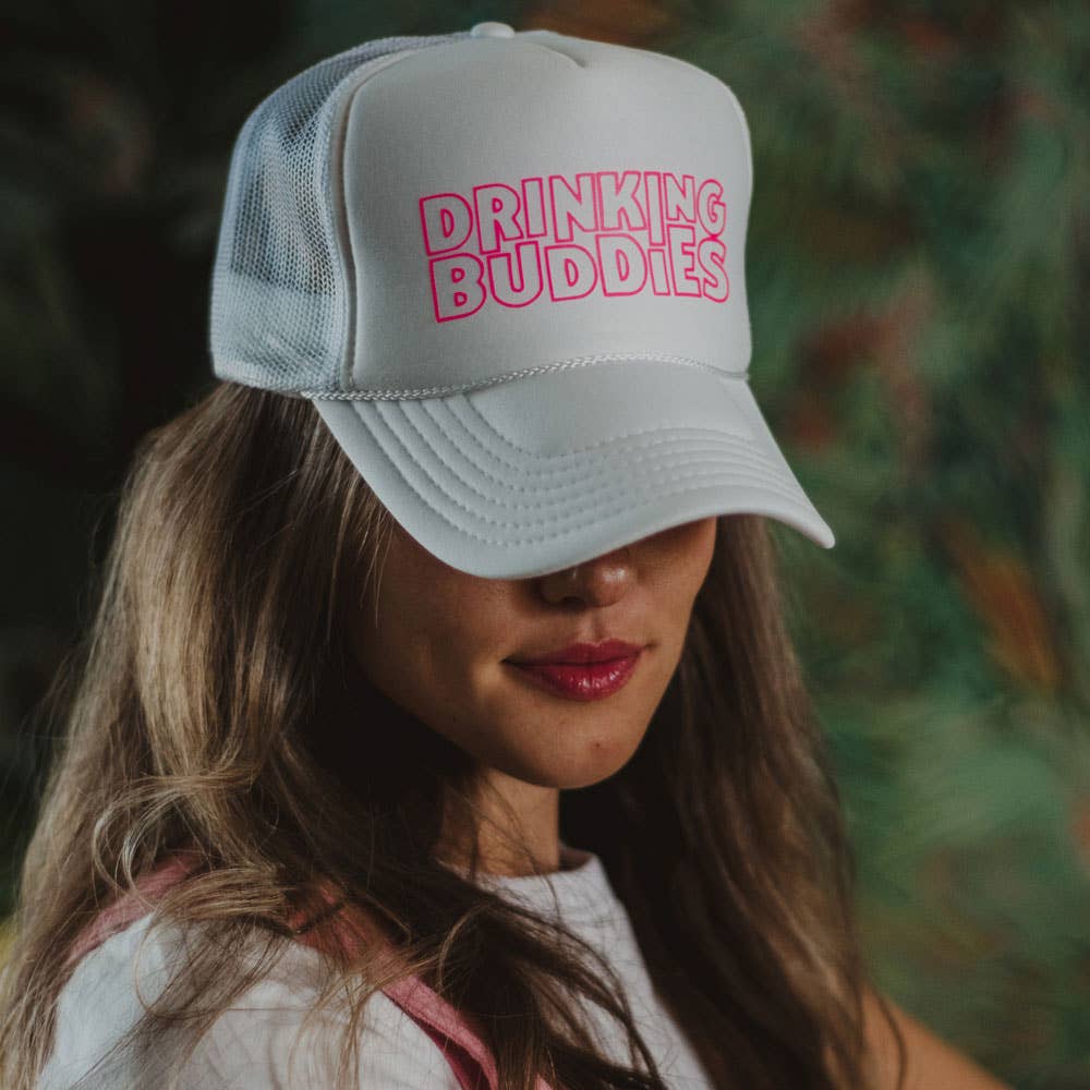 Drinking Buddies DECAL Foam Trucker Hat - Purses & Pearls