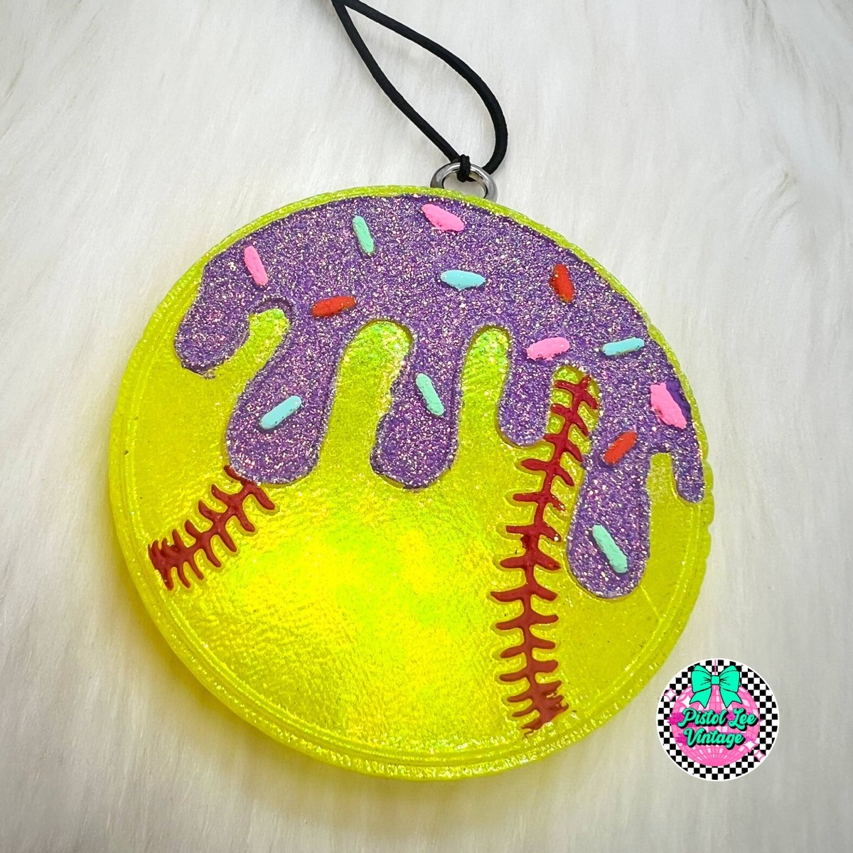 Drippy Baseball/Softball Car Freshie - Purses & Pearls