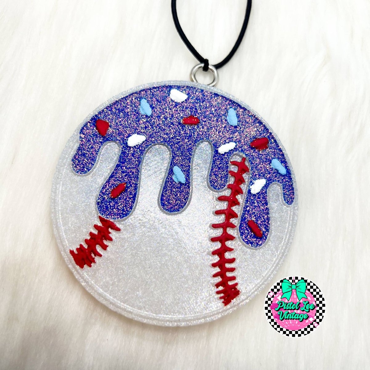 Drippy Baseball/Softball Car Freshie - Purses & Pearls