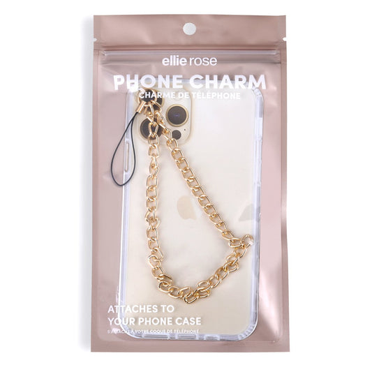 Ellie Rose - Phone Charm - Gold Metal - Purses & Pearls