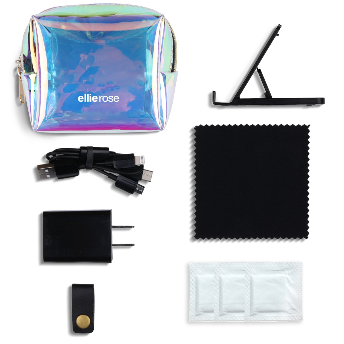 Ellie Rose - Tech Essentials 8 - Piece Kit - Holographic - Purses & Pearls