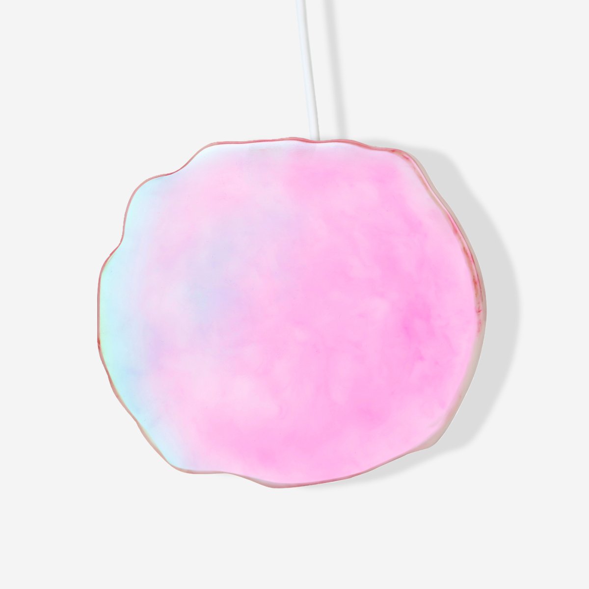 Ellie Rose - Wireless Charger - Rose Quartz Crystal Holographic - Purses & Pearls