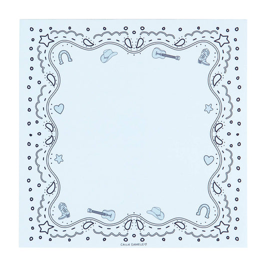 Callie Danielle - Blue Bandana Western Notepad