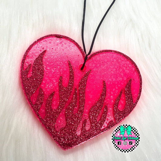 Flame Heart Freshie - Purses & Pearls