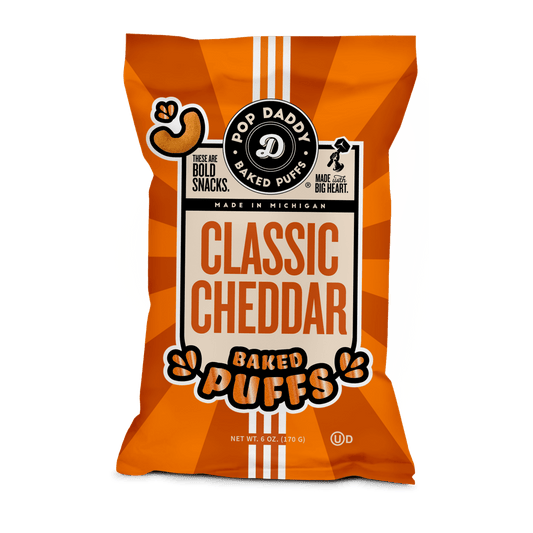 Flavored Baked Puffs - 6oz - Classic Cheddar - Purses & Pearls