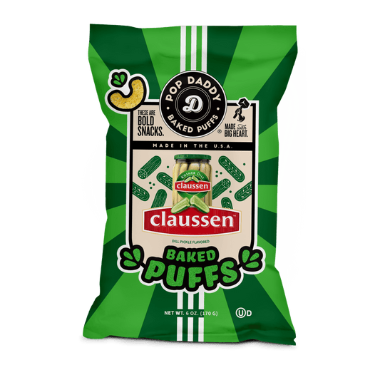Flavored Baked Puffs - 6oz - Claussen Dill Pickle - Purses & Pearls
