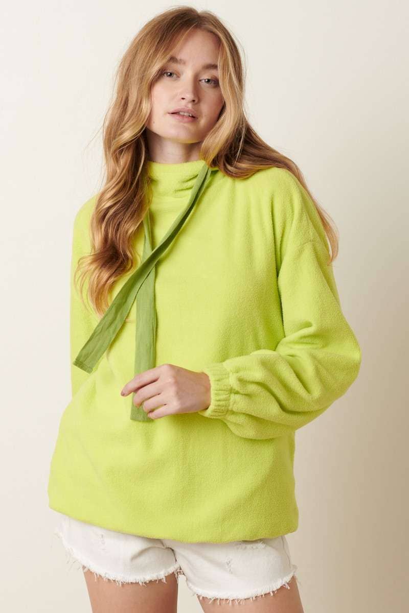 FLEECE HOODED PULLOVER - Purses & Pearls