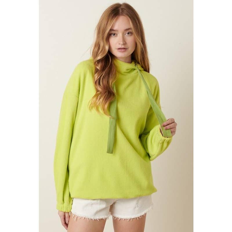 FLEECE HOODED PULLOVER - Purses & Pearls