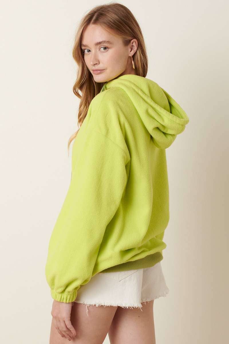 FLEECE HOODED PULLOVER - Purses & Pearls