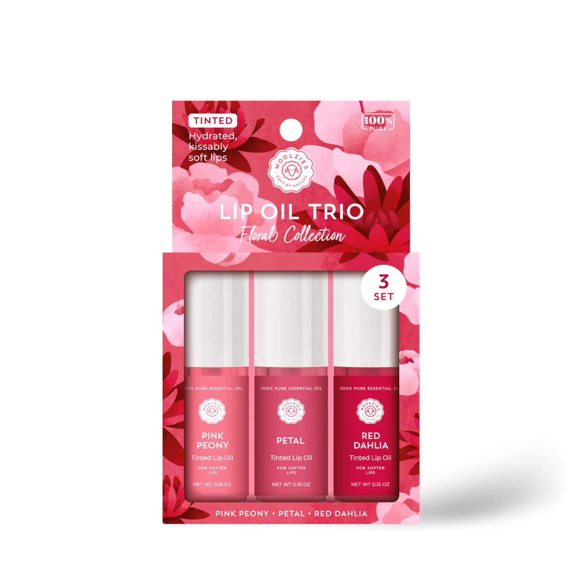 Floral Collection Tinted Lip OIL Trio - Purses & Pearls