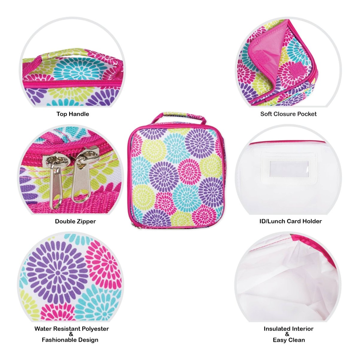 Flower Power Backpack & Lunchbag Set - Purses & Pearls