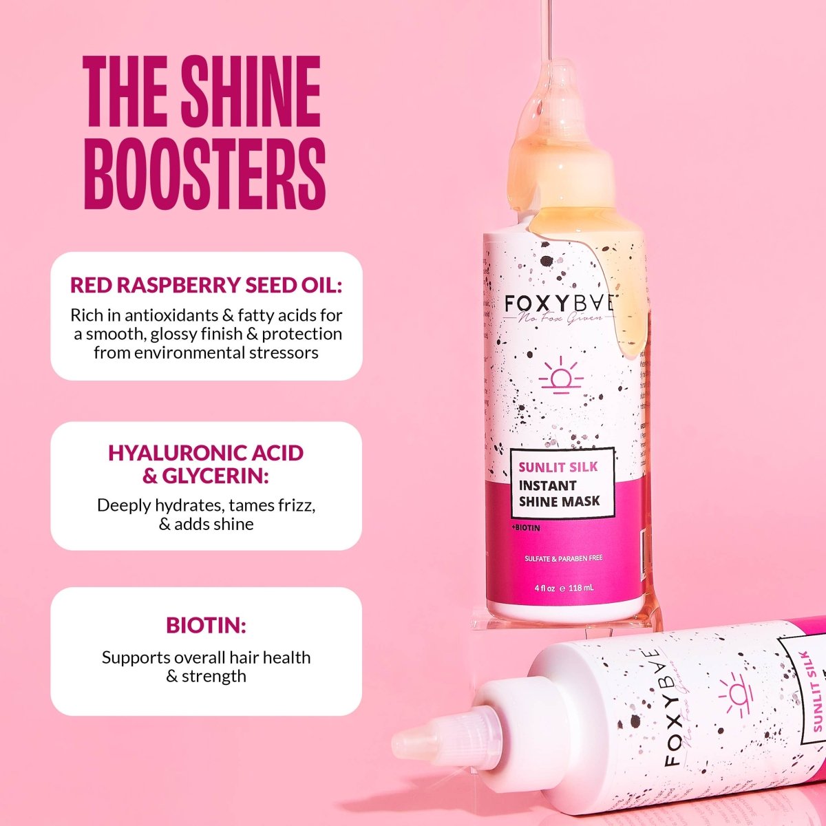 Foxybae Hair - Sunlit Silk Instant Shine Mask - Purses & Pearls