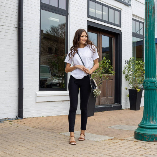 Full Length Black Leggings - NO POCKET - Purses & Pearls