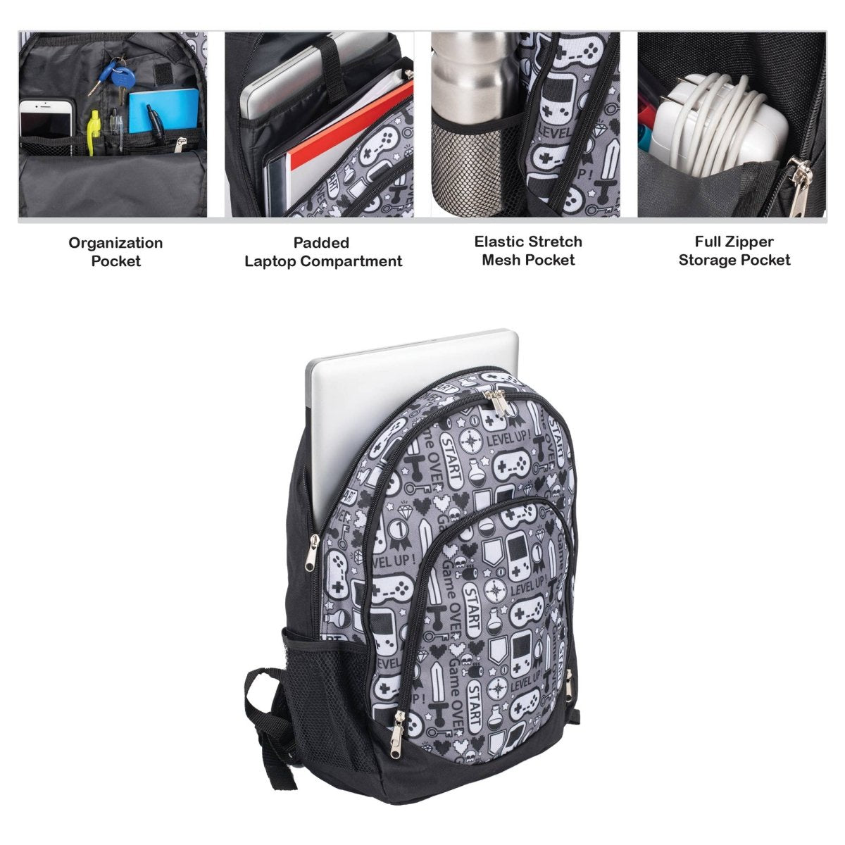 Gamer Backpack & Lunchbag Set - Purses & Pearls