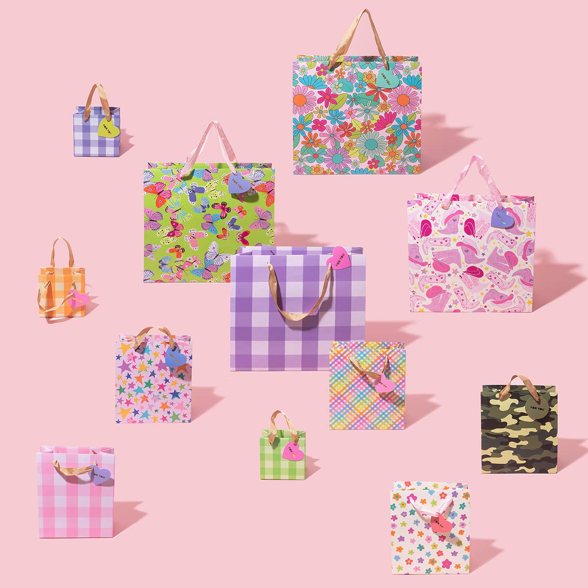 Gift Bags - Camouflage - Assorted Sizes to Choose From - Purses & Pearls