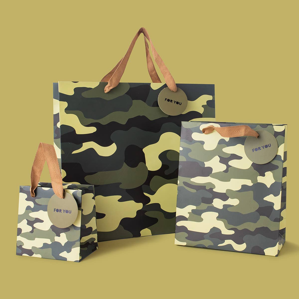 Gift Bags - Camouflage - Assorted Sizes to Choose From - Purses & Pearls