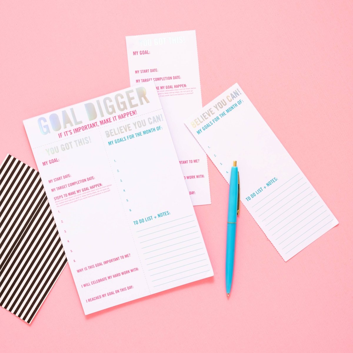 Goal Setting Notepad - "Goal Digger" - Purses & Pearls