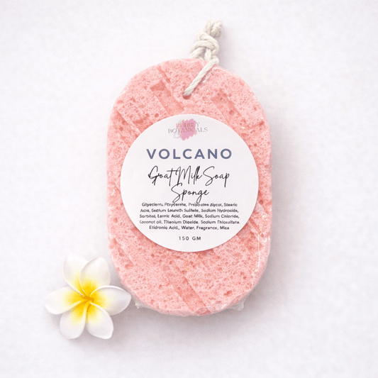 Goat Milk Soap Infused Sponge - Volcano Type Scent - Purses & Pearls