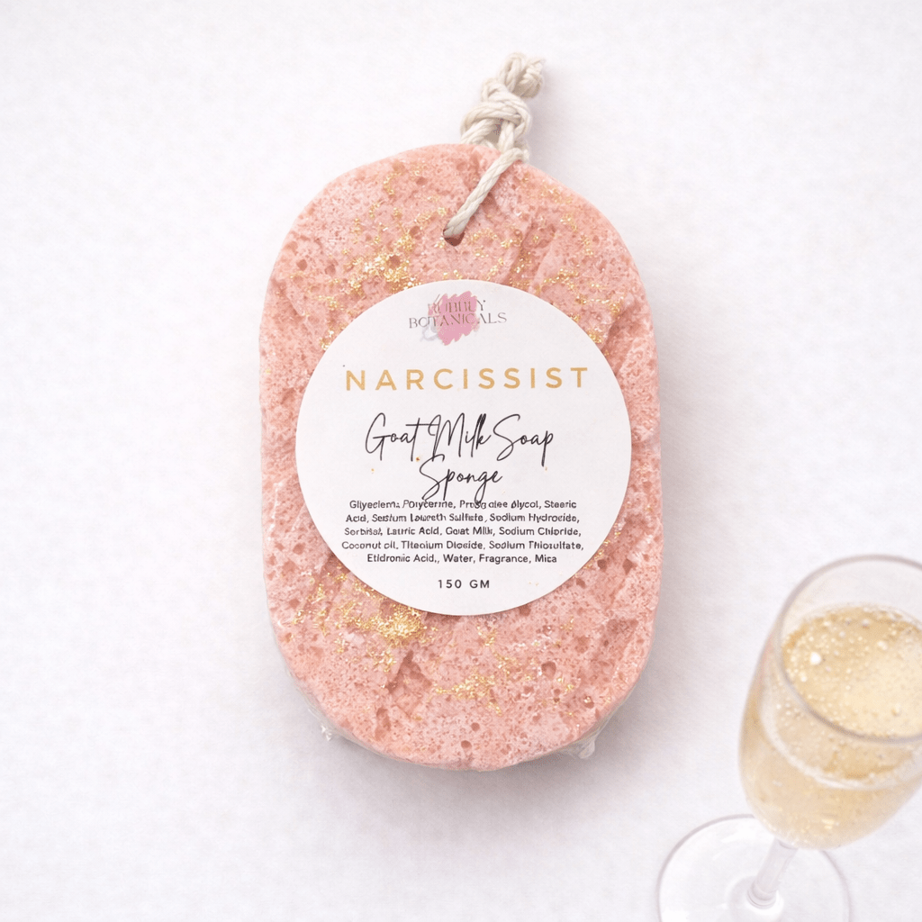 Goat’s Milk Soap Infused Sponge - Narcissist Type Scent - Purses & Pearls