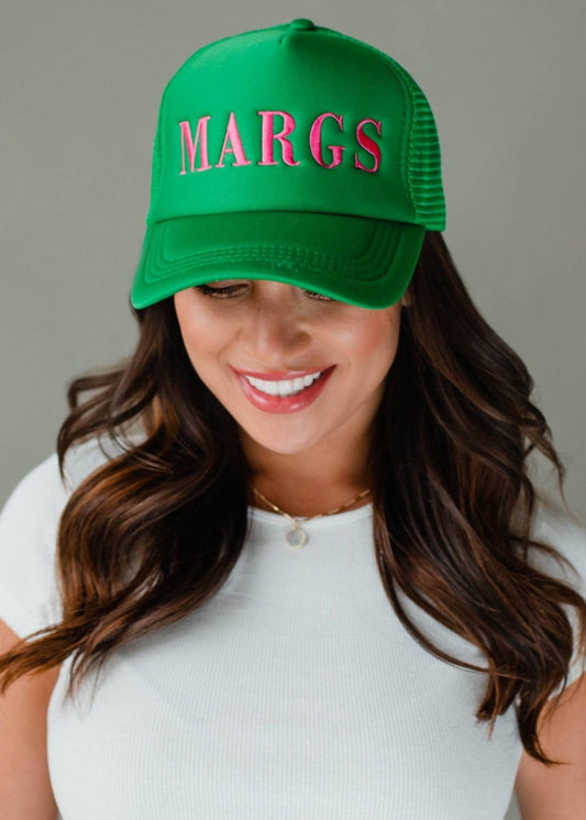 Green Margs Trucker Hat - Purses & Pearls