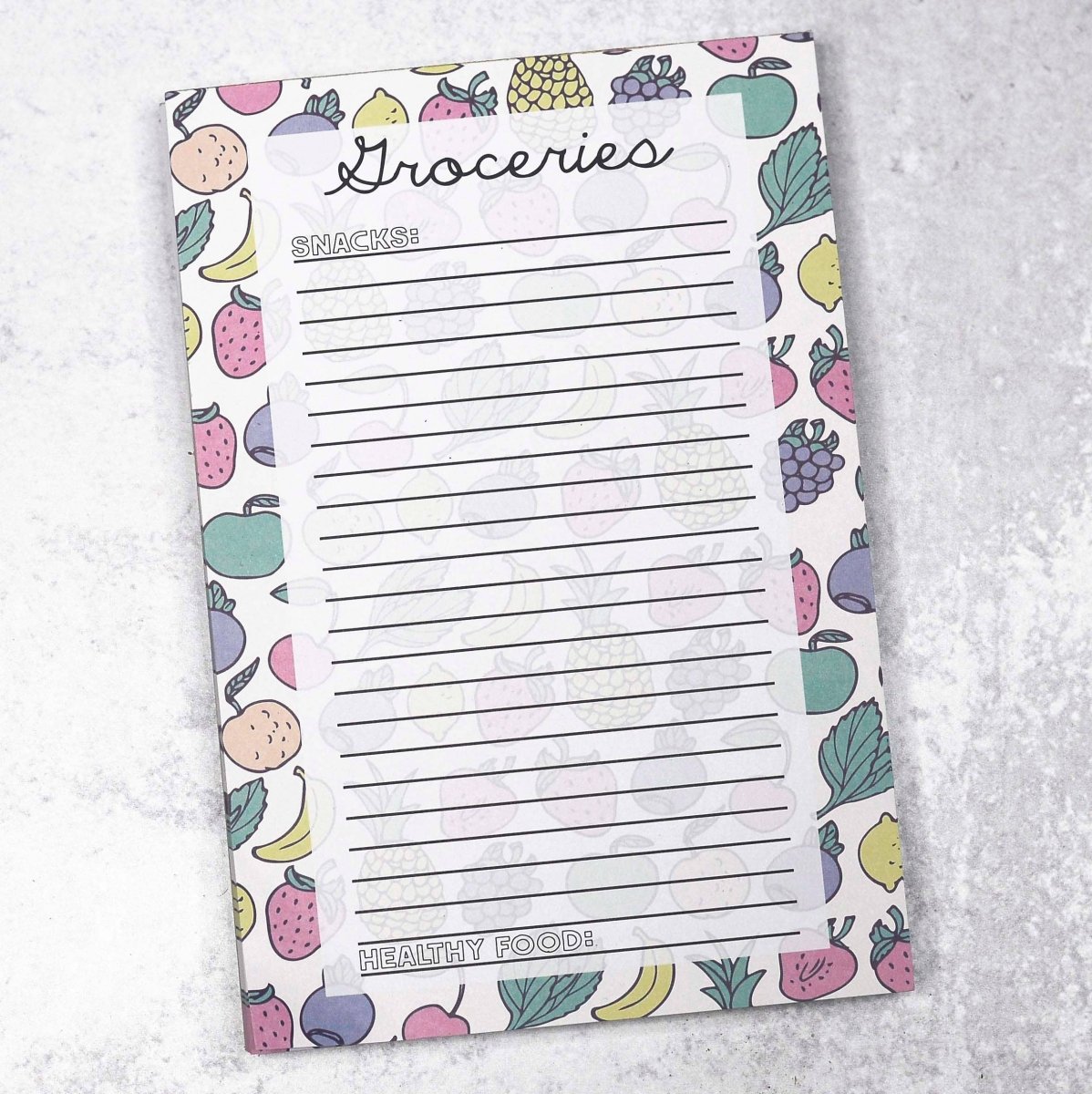 Groceries List Grocery Notepad - Purses & Pearls