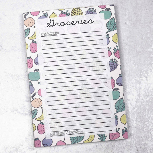 Groceries List Grocery Notepad - Purses & Pearls