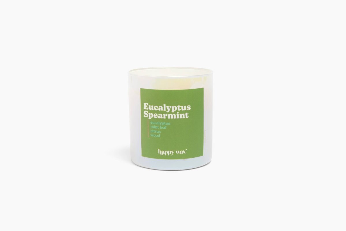 Happy Wax - Eucalyptus Spearmint Single Wick Candle - Purses & Pearls