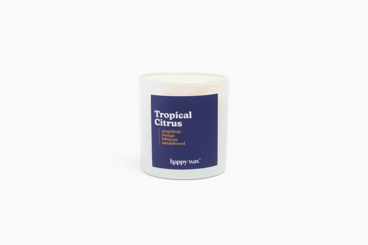 Happy Wax - Tropical Citrus Single Wick Candle - Purses & Pearls