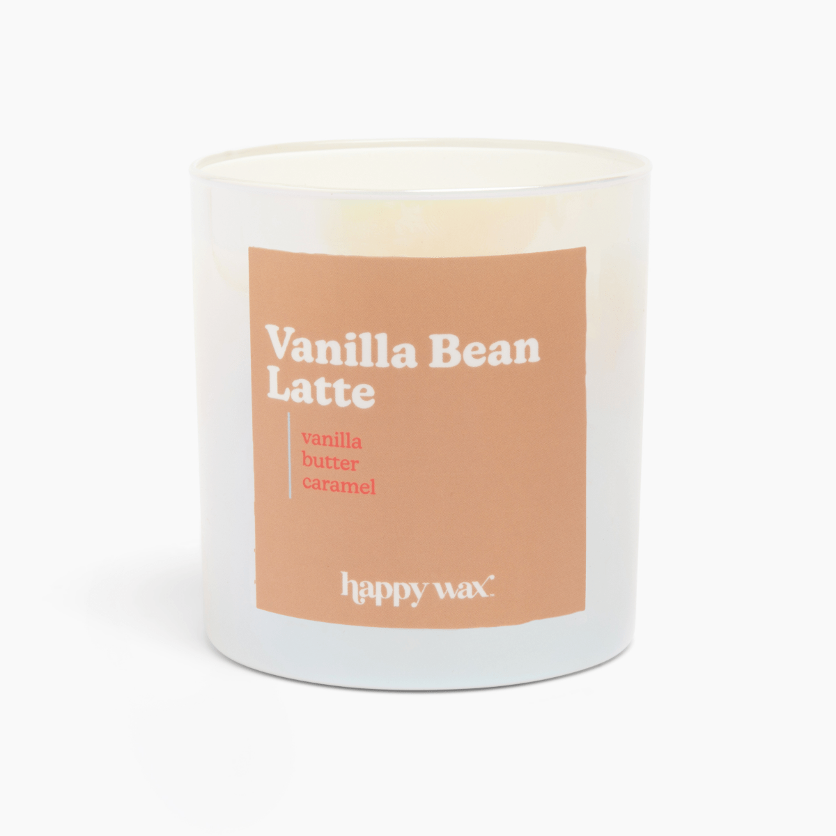 Happy Wax - Vanilla Bean Latte Single Wick Candle - Purses & Pearls