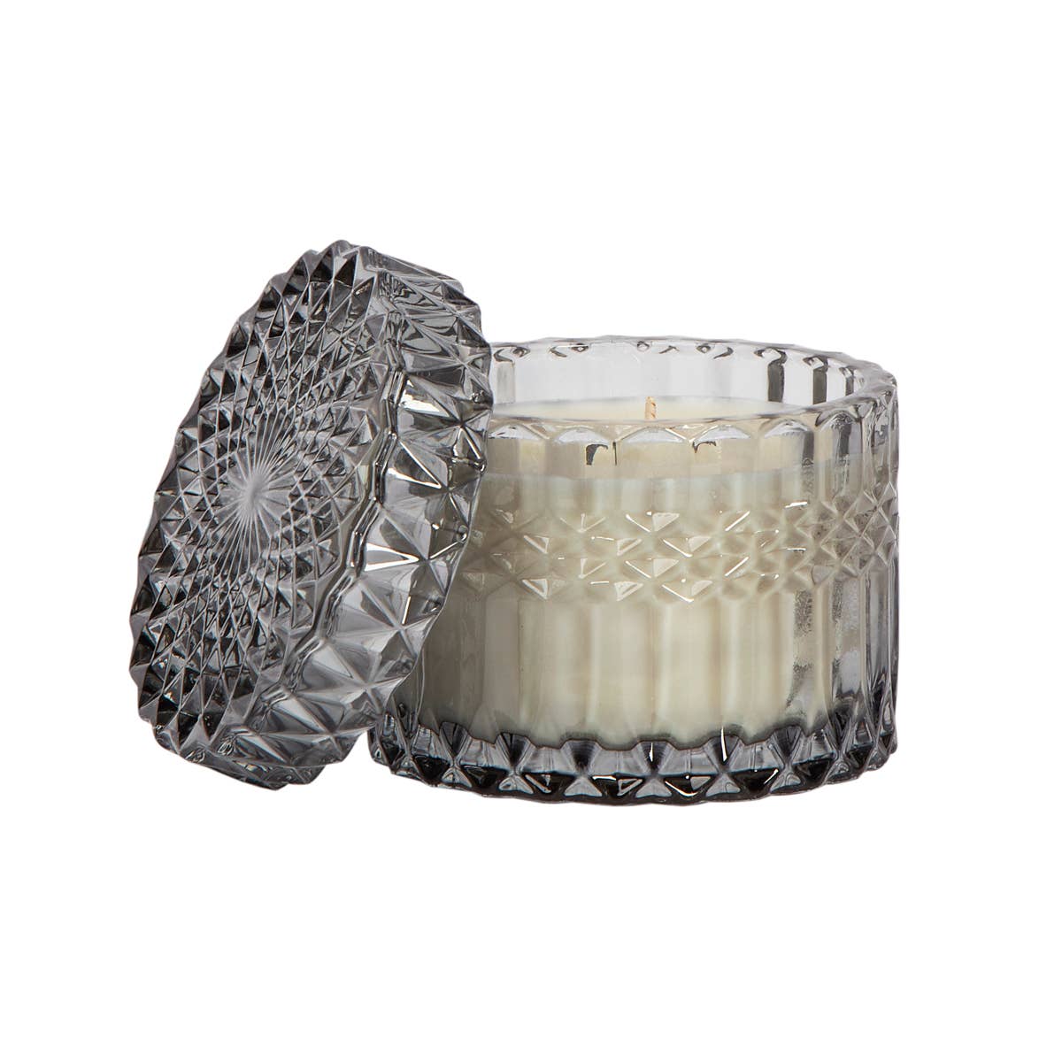 Heathered Suede 8oz Petite Shimmer Candle - Purses & Pearls