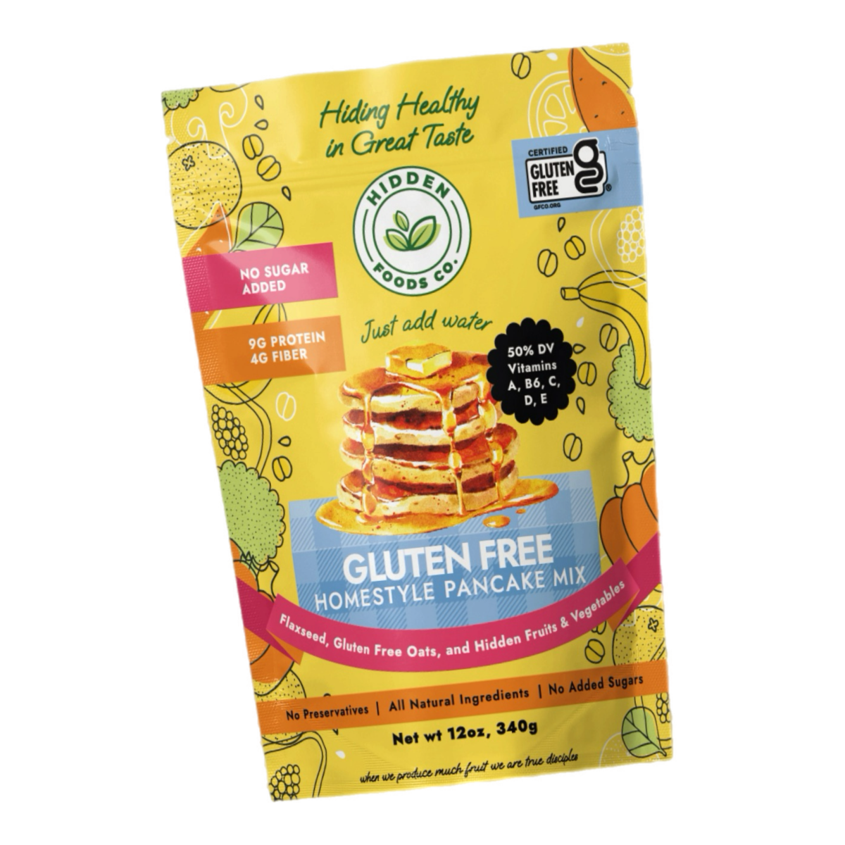 Hidden Foods Gluten Free Homestyle Pancake Mix - Purses & Pearls