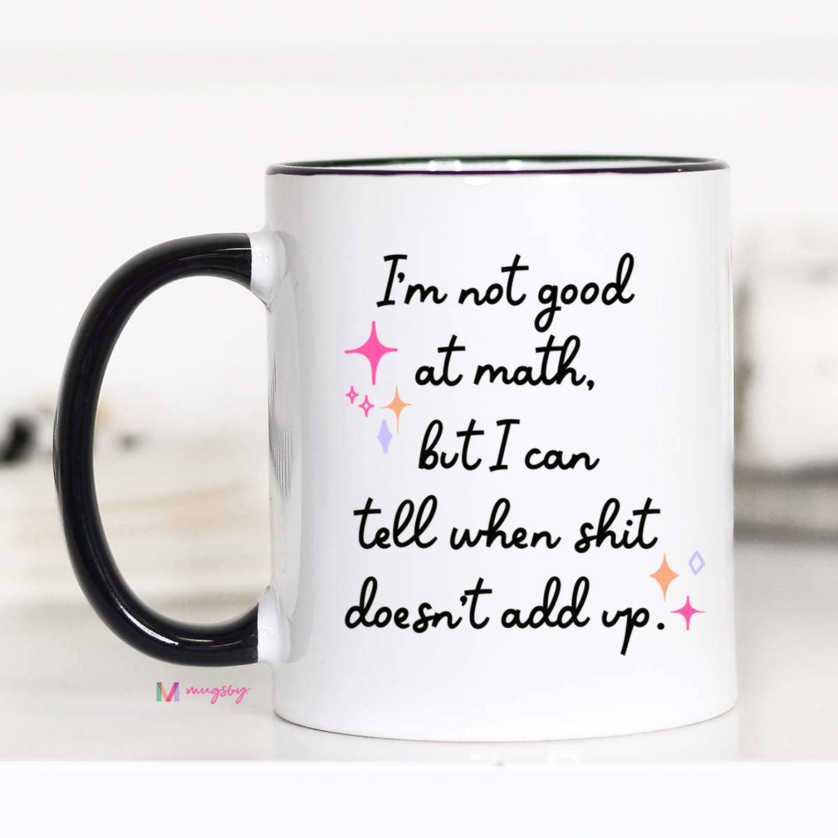 I'm Not Good at Math Coffee Mug - Purses & Pearls