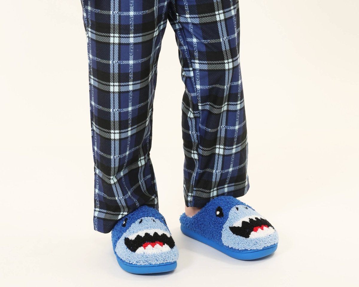 Indoor / Outdoor Slippers - Kids - Shark - Blue - Purses & Pearls