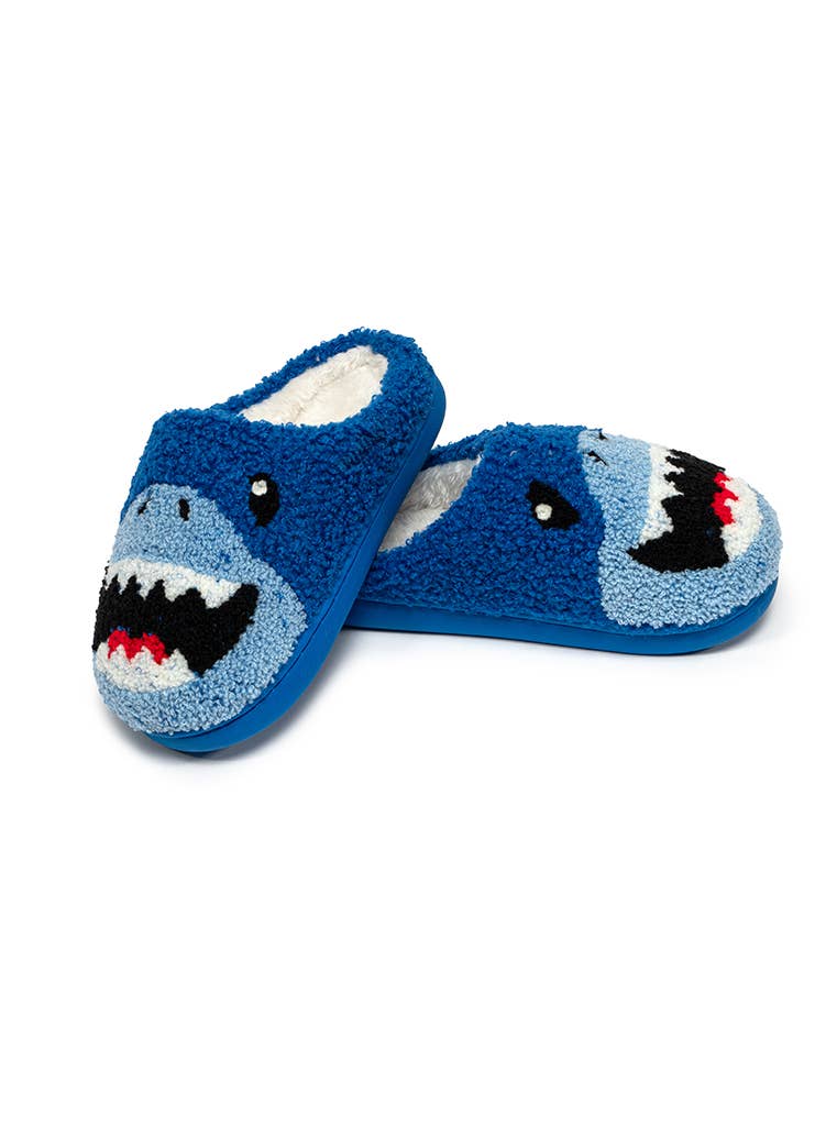 Indoor / Outdoor Slippers - Kids - Shark - Blue - Purses & Pearls