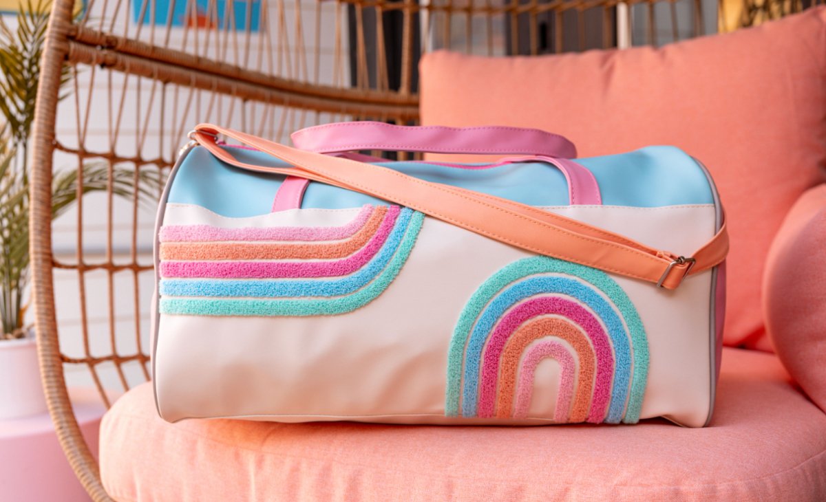 Jadelynn Brooke - Duffle Bag - Double Rainbow (Light Blue/Pink) - Purses & Pearls