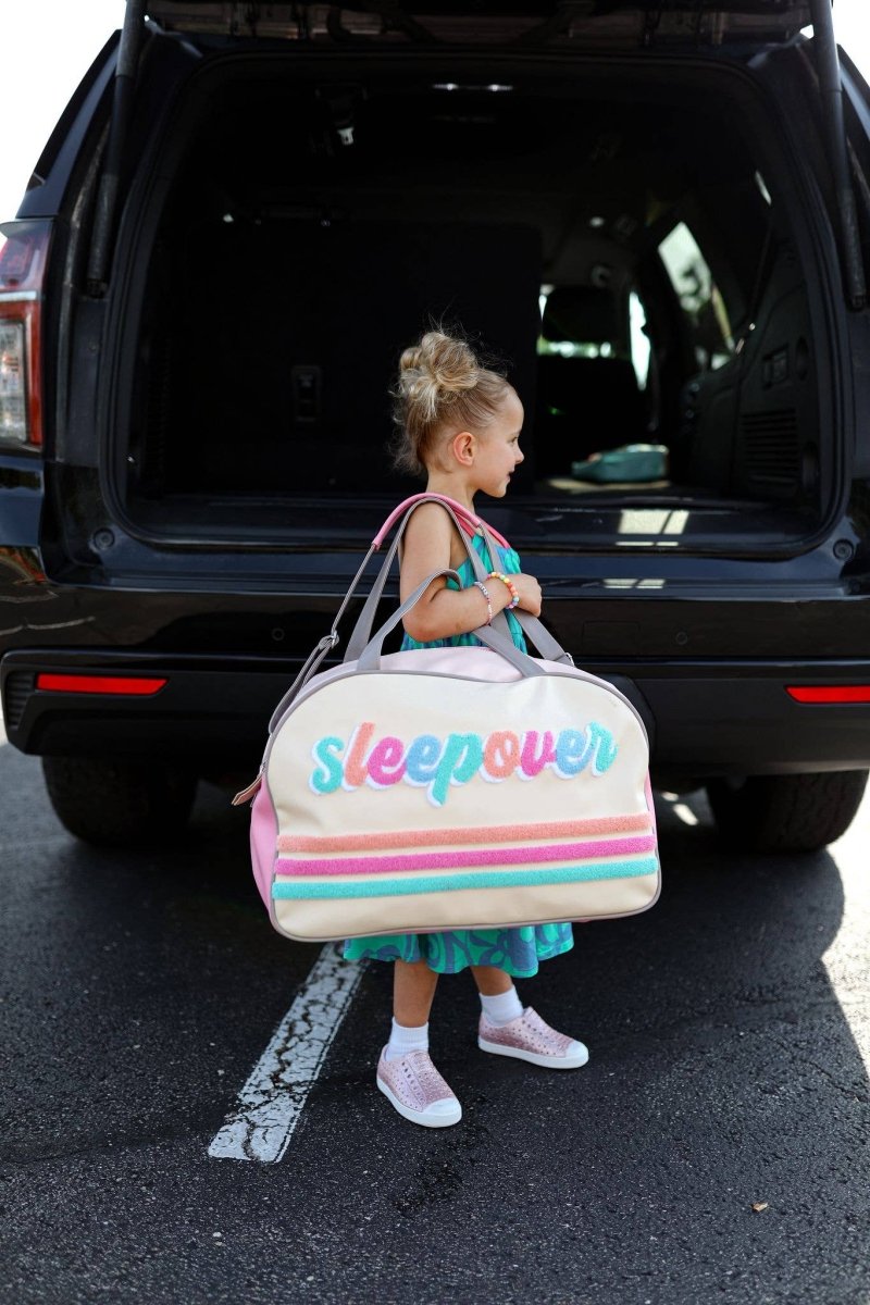 Jadelynn Brooke - Duffle Bag - Sleepover (Cream Stripe) - Purses & Pearls