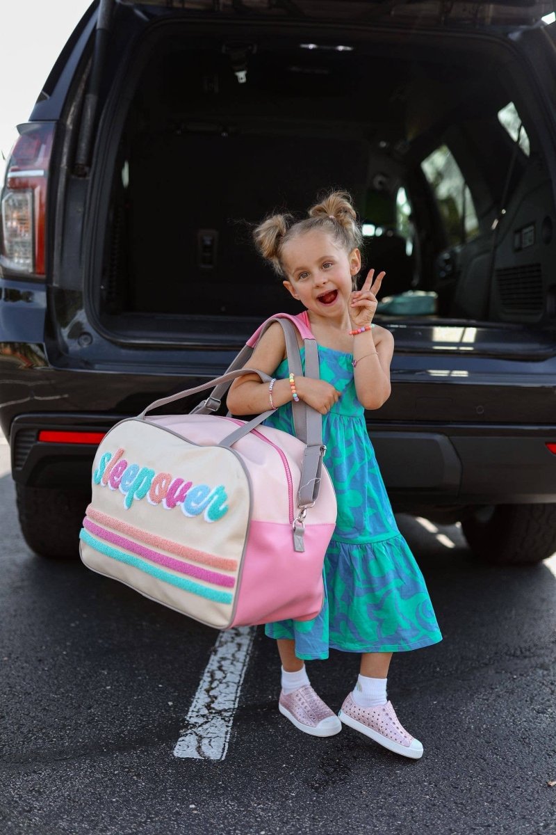 Jadelynn Brooke - Duffle Bag - Sleepover (Cream Stripe) - Purses & Pearls